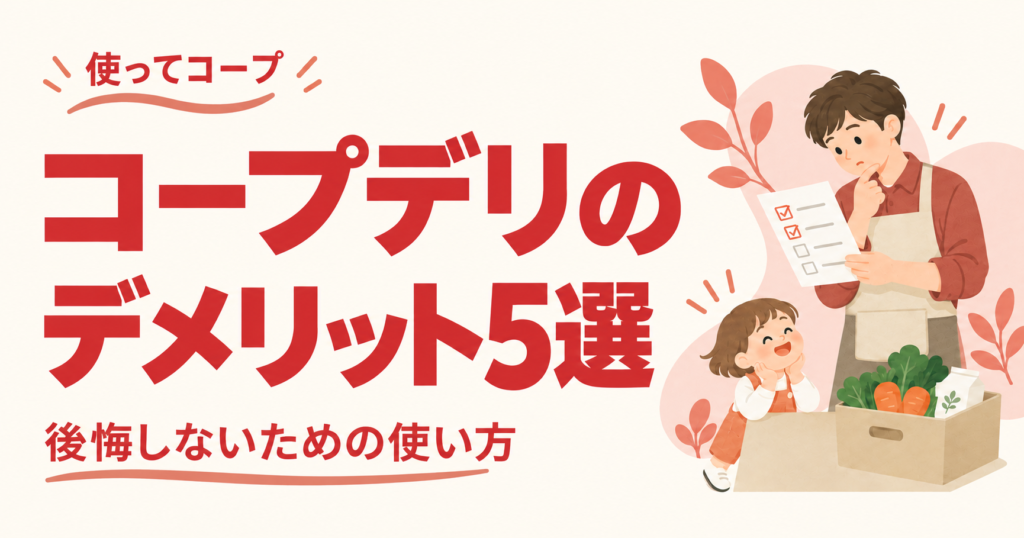 パパ目線で紹介するコープデリのデメリット5選